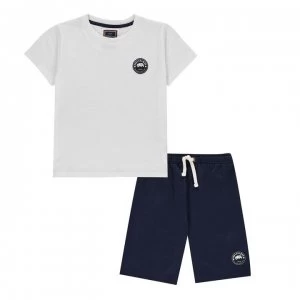 SoulCal Signature Pyjama Short Set Junior Boys - Navy/White