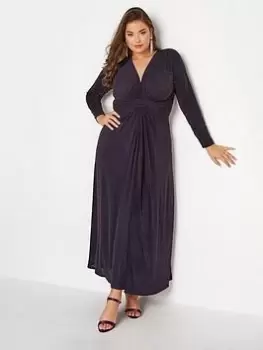 Yours Party Knot Front Maxi - Navy, Size 26-28, Women