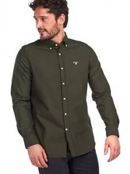 Barbour Oxford Tailored Shirt, Green, Size 2XL, Men