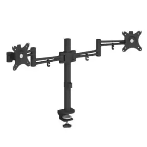 Luna double flat screen monitor arm - black