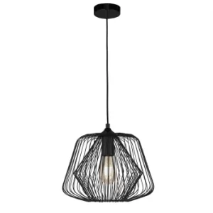 Bell Cage Pendant Matt Black, E27