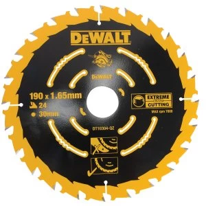 DEWALT Extreme Framing Circular Saw Blade 190 x 30mm x 24T