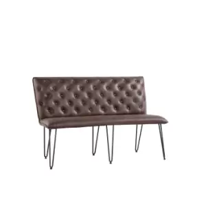 Kettle Interiors Studded Back 1.4m Bench Brown