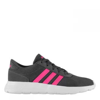 adidas Lite Racer Girls Trainers - LtGrey/Pink