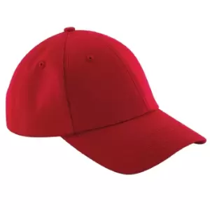 Beechfield Unisex Authentic 6 Panel Baseball Cap (One Size) (Classic Red)