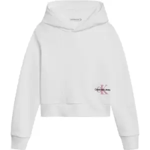 Calvin Klein Jeans Monogram Off Placed Hoodie - White