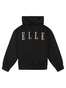 Elle Girls Oversized Hoodie - Black, Size Age: 3-4 Years, Women