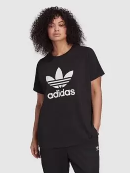 adidas Originals Trefoil Tee - Plus Size - Black, Size 1X, Women