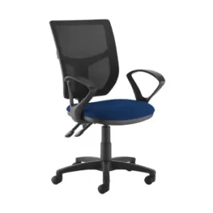 Dams MTO Altino 2 Lever High Mesh Back Operators Chair with Fixed Arms - Blue