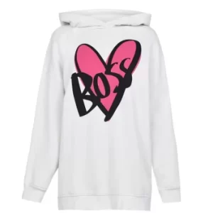 Hugo Boss Heart Logo Pullover Hoodie Black Size M Women