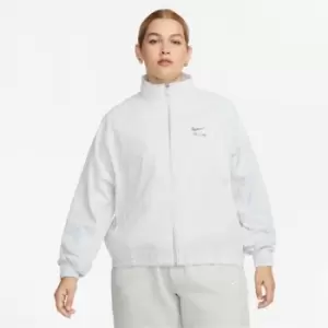 Nike Air Womens Corduroy Fleece Full-Zip Jacket - Silver