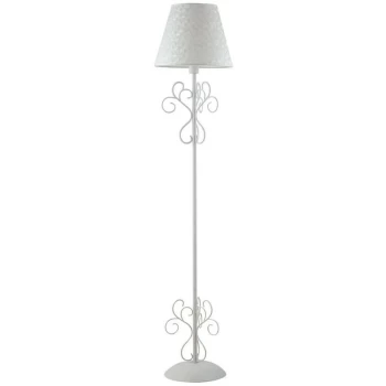 Fan Europe Lighting - Fan Europe PERLA Floor Lamp with Tapered Shade White, K9 Crystals 35x165cm