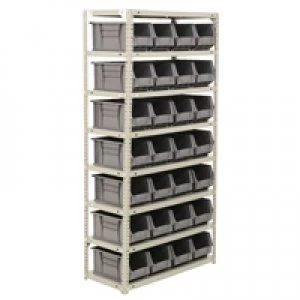 Slingsby Bolt Kit 1800X900X400mm 9-Shelves 40 Bins Grey 383652