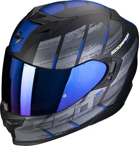 Scorpion Exo-520 Evo Air Maha Matt Black-Blue Full Face Helmet XL