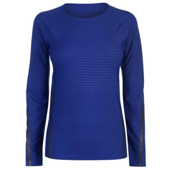 adidas TechFit Long Sleeve T Shirt Ladies - Blue