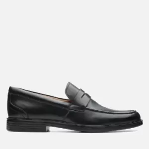 Clarks Mens Un Aldric Step Leather Loafers - Black - UK 10