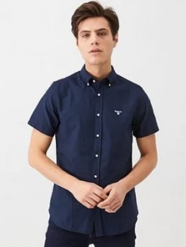 Barbour Short Sleeved Oxford Shirt - Navy, Size XL, Men