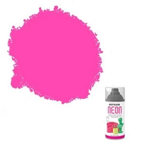 Rust-Oleum Pink Matt Neon effect Multi-surface Spray Paint 150ml