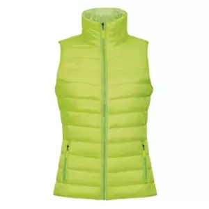 SOLS Womens/Ladies Wave Padded Water Repellent Bodywarmer/Gilet (S) (Neon Lime)