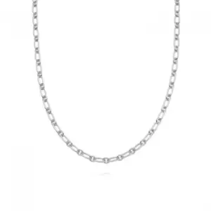 Stacked Linked Chain Sterling Silver Necklace NB8008_SLV