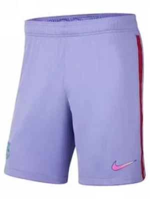 Nike Youth Barcelona 21/22 Away Shorts, Purple, Size S