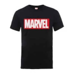 Marvel Main Logo Mens Black T-Shirt - XXL - Black