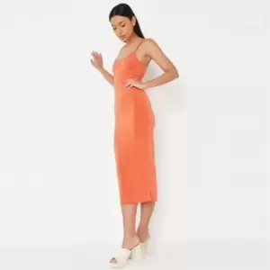 Missguided Cami Midi Dress Slinky Single Lyr - Orange