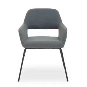 Interiors By PH Dining Chair Grey Black Legs