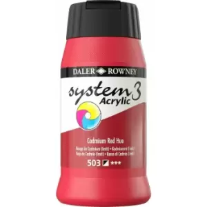 System 3 Acrylic Paint Cadmium Red (500ml - Daler Rowney