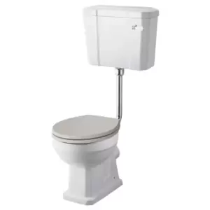 Hudson Reed Richmond Comfort Height Low Level WC & Flush Pipe - White