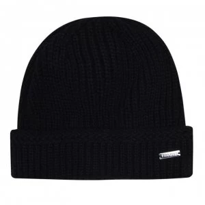 Firetrap Cable Beanie Mens - Ribbed Black