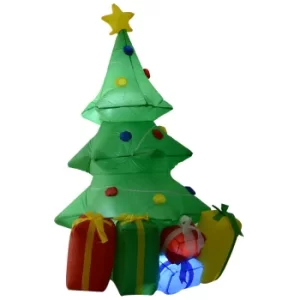 HOMCOM 1.5m Inflatable Christmas Tree W/LED lights