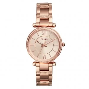 Fossil Ladies Rose Gold Tone Bracelet Watch