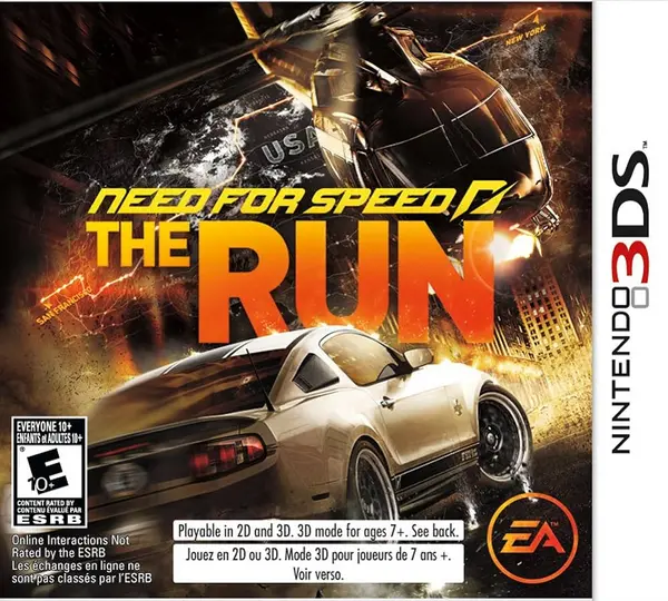 Need For Speed The Run Nintendo 3DS Game