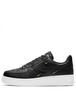 Nike Air Force 1 07 Lx, Black/Gold, Size 5, Women