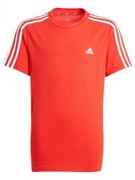 adidas Boys Junior B Bl Tee, Red/White, Size 11-12 Years