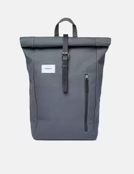 Sandqvist Dante Rolltop Backpack (Polycotton) - Dark Slate/Black