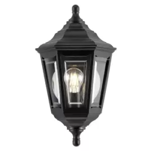 Outdoor IP44 1 Bulb Flush Light Low Ceiling Black LED E27 100W