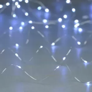 Festive 10m Multifunction Battery Fairy Lights 100 Cool White LEDs