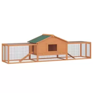 Wooden Rabbit Hutch Large Chicken Coop Pet Habitat House Animal Cage