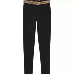 Calvin Klein Jeans Logo Elastic Milano Leggings - Black