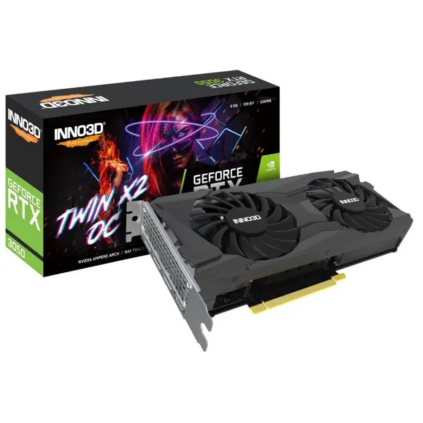 Inno3d Inno3D GeForce RTX 3050 Twin X2 NVIDIA 8GB GDDR6 N30502-08D6-1711VA41