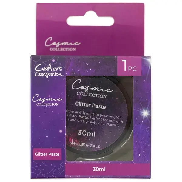 Crafter's Companion Glitter Texture Paste Cosmic Iridescent Blue 30ml