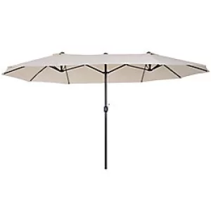 Outsunny Market Umbrella 84D-030V01CW Metal, Polyester Cream White