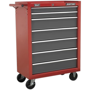 Sealey American Pro 7 Drawer Roller Cabinet Red / Grey