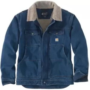 Carhartt Relaxed Denim Sherpa Lined Jacket, blue, Size L, blue, Size L