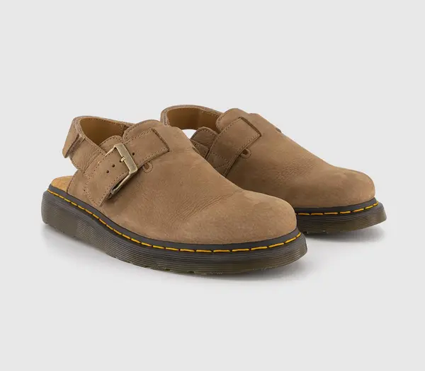 Dr Martens Savannah Tan Jorge Ii Tumbled Nubuck Leather Mules Tan Male 10 208475UK