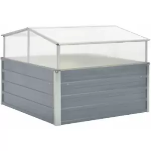 Greenhouse 100x100x85cm Galvanised Steel Grey Vidaxl Grey