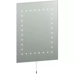 LED bathroom mirror Mareh Glass, silver steel, mirror glass 50 Cm