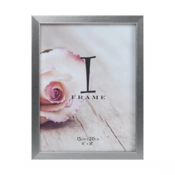 6" x 8" - iFrame Brushed Pewter Effect Photo Frame